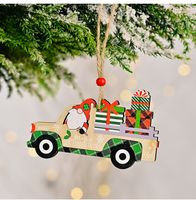 عيد الميلاد جذاب رسالة سيارة خشب اليومي مهرجان الحلي المعلقة main image 4