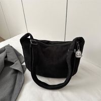 Women's All Seasons Canvas Solid Color Vintage Style Square Zipper Shoulder Bag main image 5