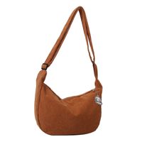 Women's All Seasons Canvas Solid Color Vintage Style Square Zipper Shoulder Bag sku image 2