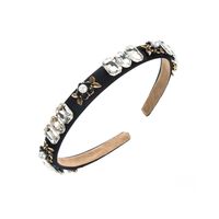 Elegant Luxurious Flower Cloth Inlay Pearl Hair Band main image 2