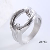 Elegant Luxurious Solid Color Stainless Steel Plating 18k Gold Plated Rose Gold Plated Rings main image 2