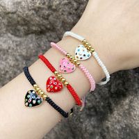 Simple Style Heart Shape Rope Copper Plating 18k Gold Plated Women's Bracelets main image 1