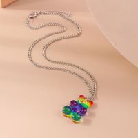 Cute Bear Zinc Alloy Wholesale Pendant Necklace main image 6