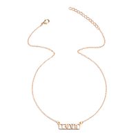 Simple Style Shiny Letter Rhinestones Alloy Wholesale Pendant Necklace main image 3