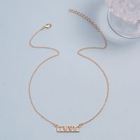 Simple Style Shiny Letter Rhinestones Alloy Wholesale Pendant Necklace main image 6