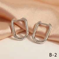 1 Pair Simple Style U Shape Round Plating Copper 18k Gold Plated Hoop Earrings sku image 4