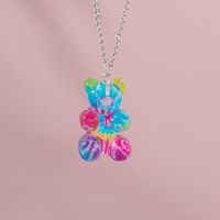 Cute Bear Zinc Alloy Wholesale Pendant Necklace sku image 1