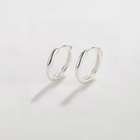 1 Pair Simple Style Circle Plating Sterling Silver 18k Gold Plated Earrings sku image 1