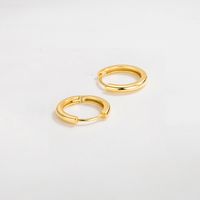 1 Pair Simple Style Circle Plating Sterling Silver 18k Gold Plated Earrings sku image 2