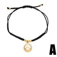 Simple Style Eye Rope Copper Plating Inlay Zircon 18k Gold Plated Unisex Bracelets main image 2