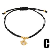 Simple Style Eye Rope Copper Plating Inlay Zircon 18k Gold Plated Unisex Bracelets main image 3