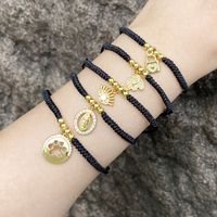 Simple Style Eye Rope Copper Plating Inlay Zircon 18k Gold Plated Unisex Bracelets main image 1