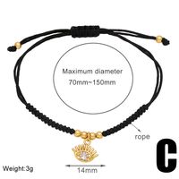 Simple Style Eye Rope Copper Plating Inlay Zircon 18k Gold Plated Unisex Bracelets sku image 2