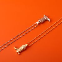 Simple Style Boots Copper 18k Gold Plated Pendant Necklace In Bulk main image 4