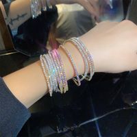 Simple Style Classic Style Geometric Alloy Inlay Artificial Crystal Artificial Rhinestones Women's Bangle main image 1