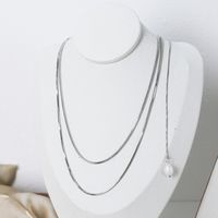 Basic Simple Style Solid Color Freshwater Pearl Titanium Steel Plating Sweater Chain main image 5