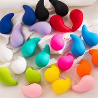 1 Pair Ig Style Simple Style Water Droplets Spray Paint Stainless Steel Arylic Ear Studs main image 1