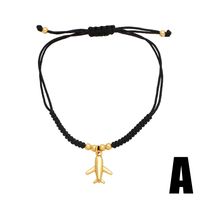 Simple Style Airplane Rope Copper Inlay Zircon Women's Bracelets main image 4