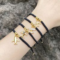 Simple Style Airplane Rope Copper Inlay Zircon Women's Bracelets main image 1