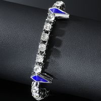 Hip-hop Color Block Alloy Inlay Zircon Women's Bracelets main image 3