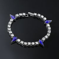 Hip-hop Color Block Alloy Inlay Zircon Women's Bracelets sku image 2