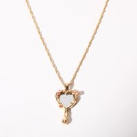 Vacation Simple Style Solid Color Copper Plating 18k Gold Plated Pendant Necklace sku image 2