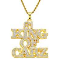 Hip-hop Letter Alloy Inlay Zircon Men's Pendant Necklace main image 5