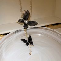 Fashion Style New Pearl Diamond Butterfly Pendant Necklace sku image 4