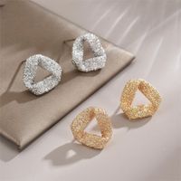 1 Pair Commute Geometric Plating Copper 18k Gold Plated White Gold Plated Ear Studs main image 1