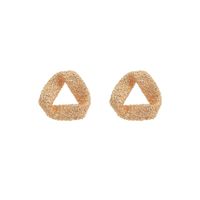 1 Pair Simple Style Triangle Plating Copper 18K Gold Plated Ear Studs main image 5