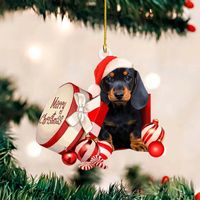Christmas Cartoon Style Cute Santa Claus Dog Arylic Daily Festival Hanging Ornaments main image 10