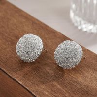1 Pair Elegant Lady Solid Color Plating Copper 18k Gold Plated White Gold Plated Ear Studs main image 4