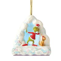 Christmas Pastoral Cartoon Character Wood Holiday Daily Party Hanging Ornaments sku image 20