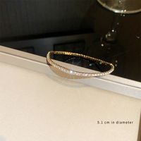Simple Style Classic Style Geometric Alloy Inlay Artificial Crystal Artificial Rhinestones Women's Bangle sku image 3