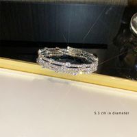 Simple Style Classic Style Geometric Alloy Inlay Artificial Crystal Artificial Rhinestones Women's Bangle sku image 18