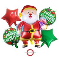 Christmas Cute Santa Claus Aluminum Film Birthday Balloons main image 3