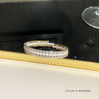Simple Style Classic Style Geometric Alloy Inlay Artificial Crystal Artificial Rhinestones Women's Bangle sku image 24