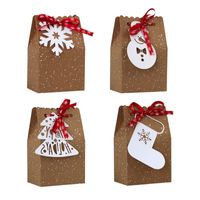 Christmas Christmas Socks Snowman Paper Holiday Banquet Gift Bags sku image 1