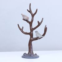 Artistic Tree Bird Resin Jewelry Rack sku image 1