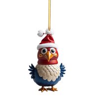 Christmas Creative Animal Chicken Rooster Series Pendant Christmas Tree Pendant Acrylic Hang Decorations sku image 8