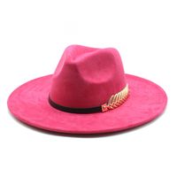 Unisex Vintage-stil Barocker Stil Ethnischer Stil Farbblock Flache Traufen Fedora-hut main image 4