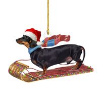 Weihnachten Cartoon-stil Süß Weihnachtsmann Hund Aryl Täglich Festival Hängende Ornamente sku image 3