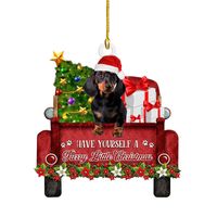 Christmas Cartoon Style Cute Santa Claus Dog Arylic Daily Festival Hanging Ornaments sku image 6
