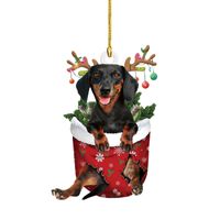 Weihnachten Cartoon-stil Süß Weihnachtsmann Hund Aryl Täglich Festival Hängende Ornamente sku image 5