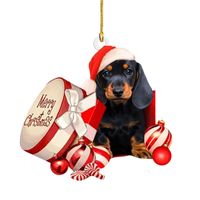 Weihnachten Cartoon-stil Süß Weihnachtsmann Hund Aryl Täglich Festival Hängende Ornamente sku image 7