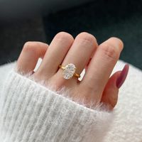 Simple Style Classic Style Geometric Sterling Silver Plating Inlay Zircon Rings main image 2
