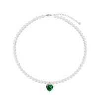 Simple Style Heart Shape Sterling Silver Necklace In Bulk sku image 3