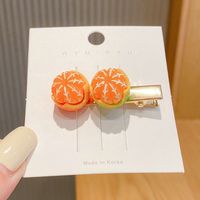 Simple Style Orange Arylic Patchwork Hair Clip main image 1