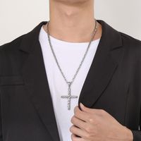 Hip-hop Streetwear Cross Titanium Steel Men's Pendant Necklace main image 1