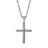 Hip-hop Streetwear Cross Titanium Steel Men's Pendant Necklace sku image 1